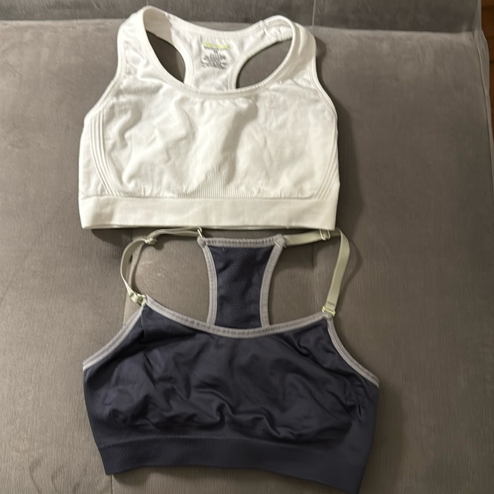 5 for $25. Women's Intimates Racerback Sports Bras - set of 2. White & Gray